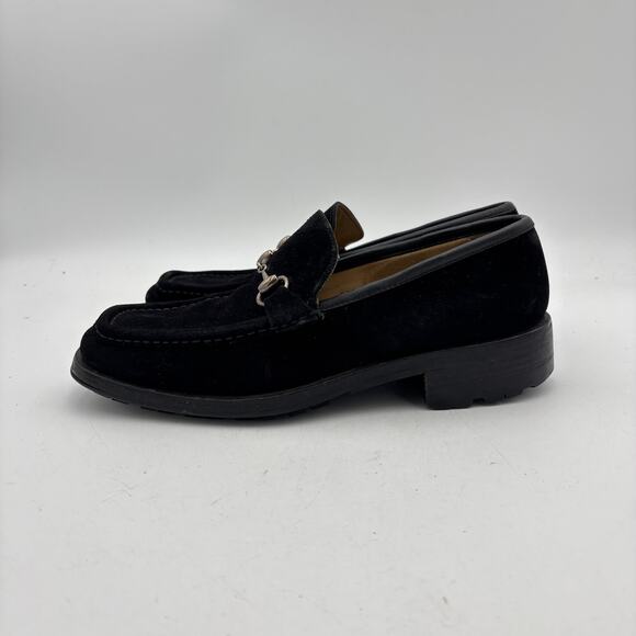 Vintage Gucci Tom Ford Era Black Suede Horsebit Lug Sole Loafers Men\'s 8 D main image 7